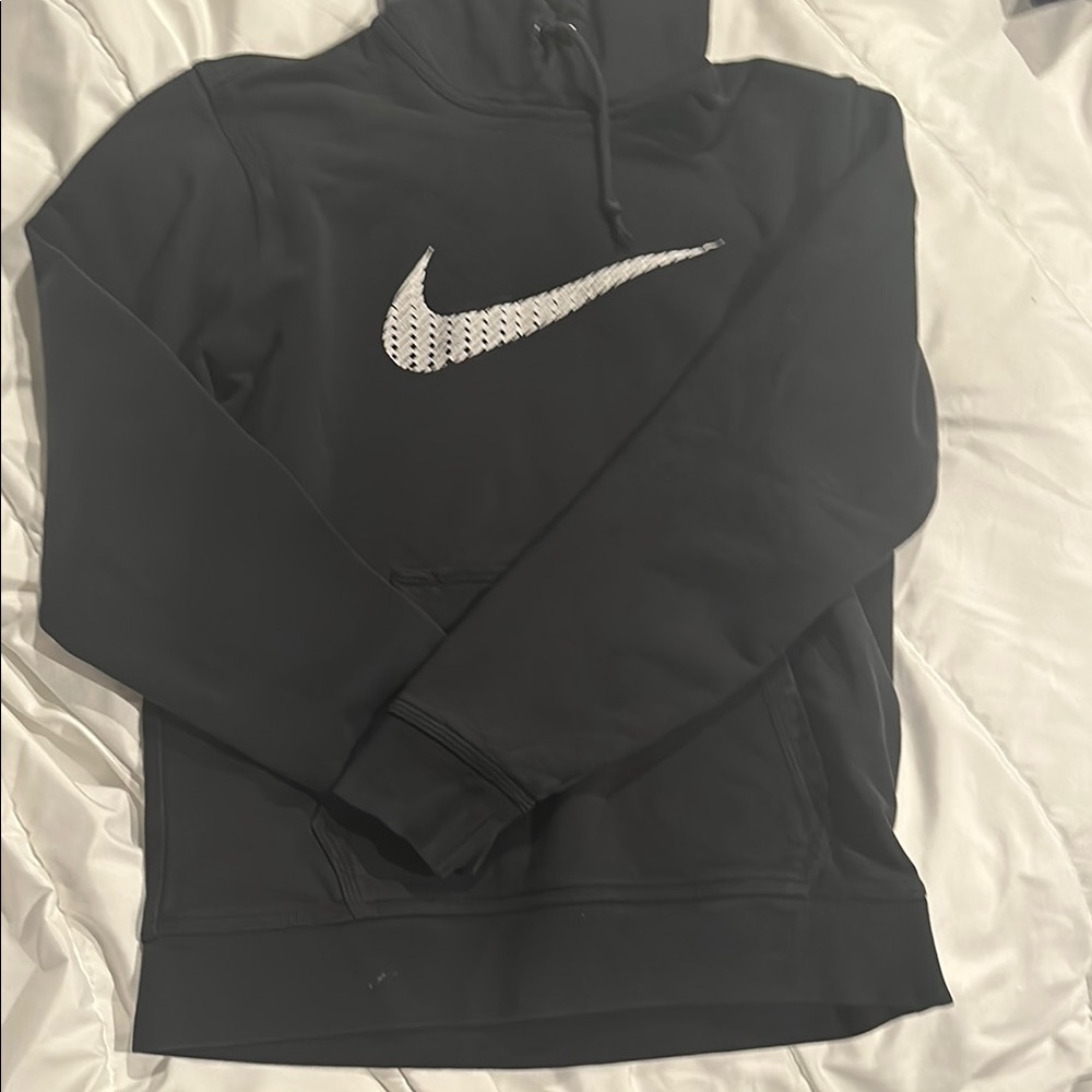Nike Black Hoodie with White Logo